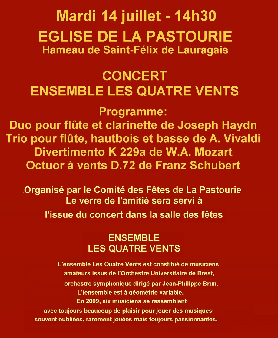 CONCERT-PASTOURIE